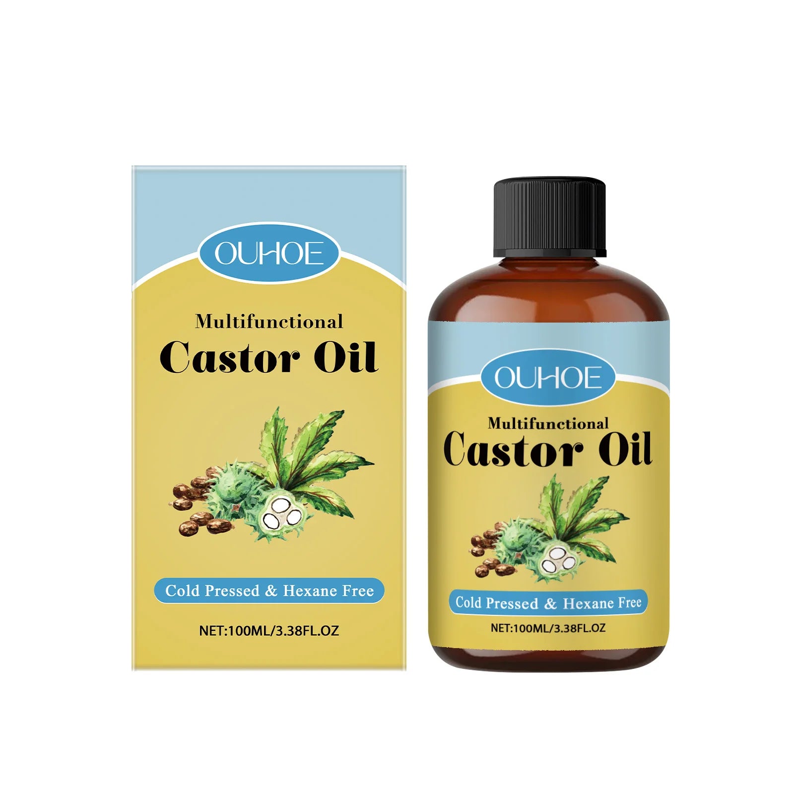 Castor Oil Moisturizing Relaxation Aromatherapy Body Massage Oil Suitable For Hair Eyelashes Eyebrows Daily Care Supplies