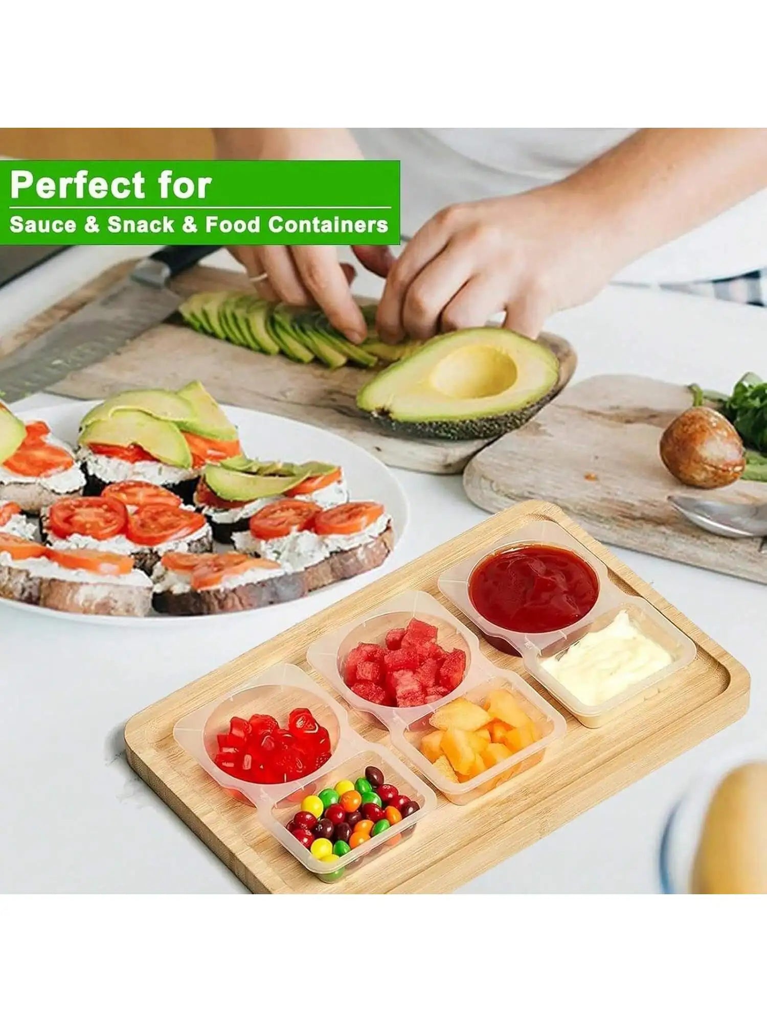 Kitchen Spice Storage Container - Airtight Moisture-Proof Multi-Compartment Seasoning Box