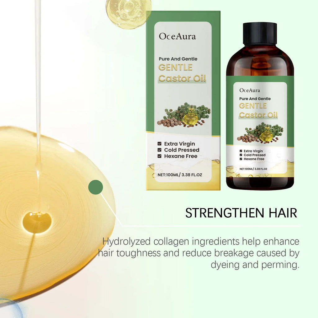 100ml Skin Care Castor Oil Nourish Replenish Moisturize Repair Hair Follicles Smooth Skin Tender Body Skin Essential Oil