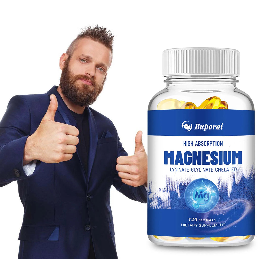 Magnesium Glycinate - Supports Heart, Bone Health , Muscle Support and Promotes Healthy Sleep - 120 Capsules