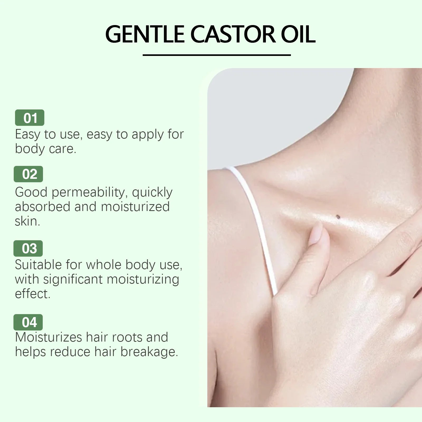 100ml Skin Care Castor Oil Nourish Replenish Moisturize Repair Hair Follicles Smooth Skin Tender Body Skin Essential Oil