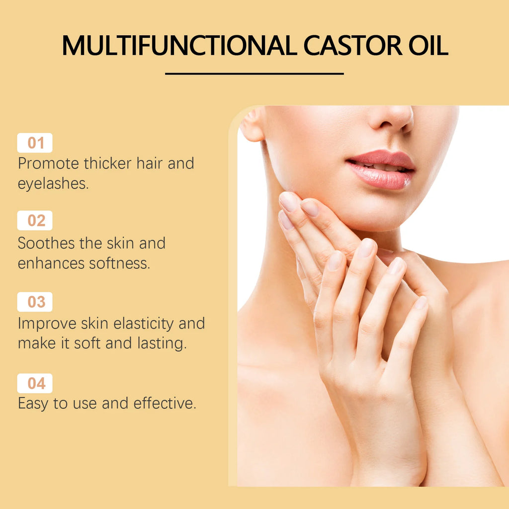 Castor Oil Moisturizing Relaxation Aromatherapy Body Massage Oil Suitable For Hair Eyelashes Eyebrows Daily Care Supplies