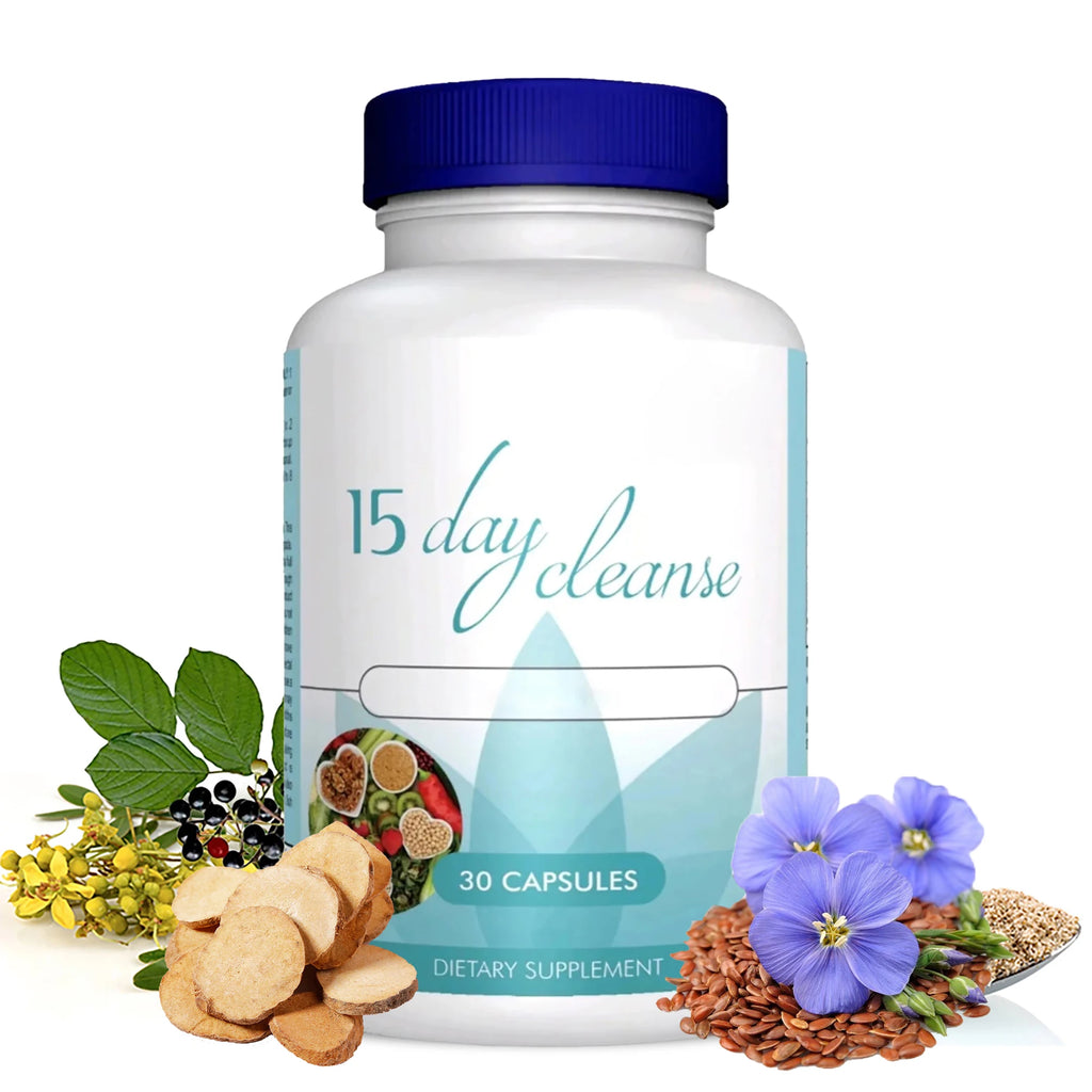 15 Day Colon Cleanse Detox - Supports Weight Loss, Advanced Bowel Movement - 30 Capsules