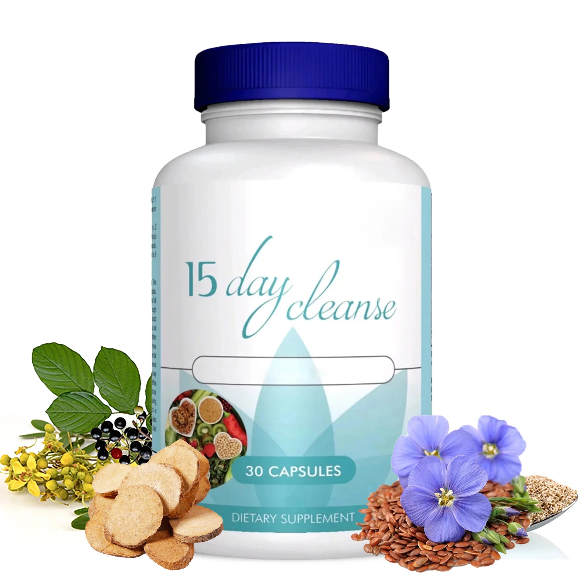 15 Day Colon Cleanse Detox - Supports Weight Loss, Advanced Bowel Movement - 30 Capsules
