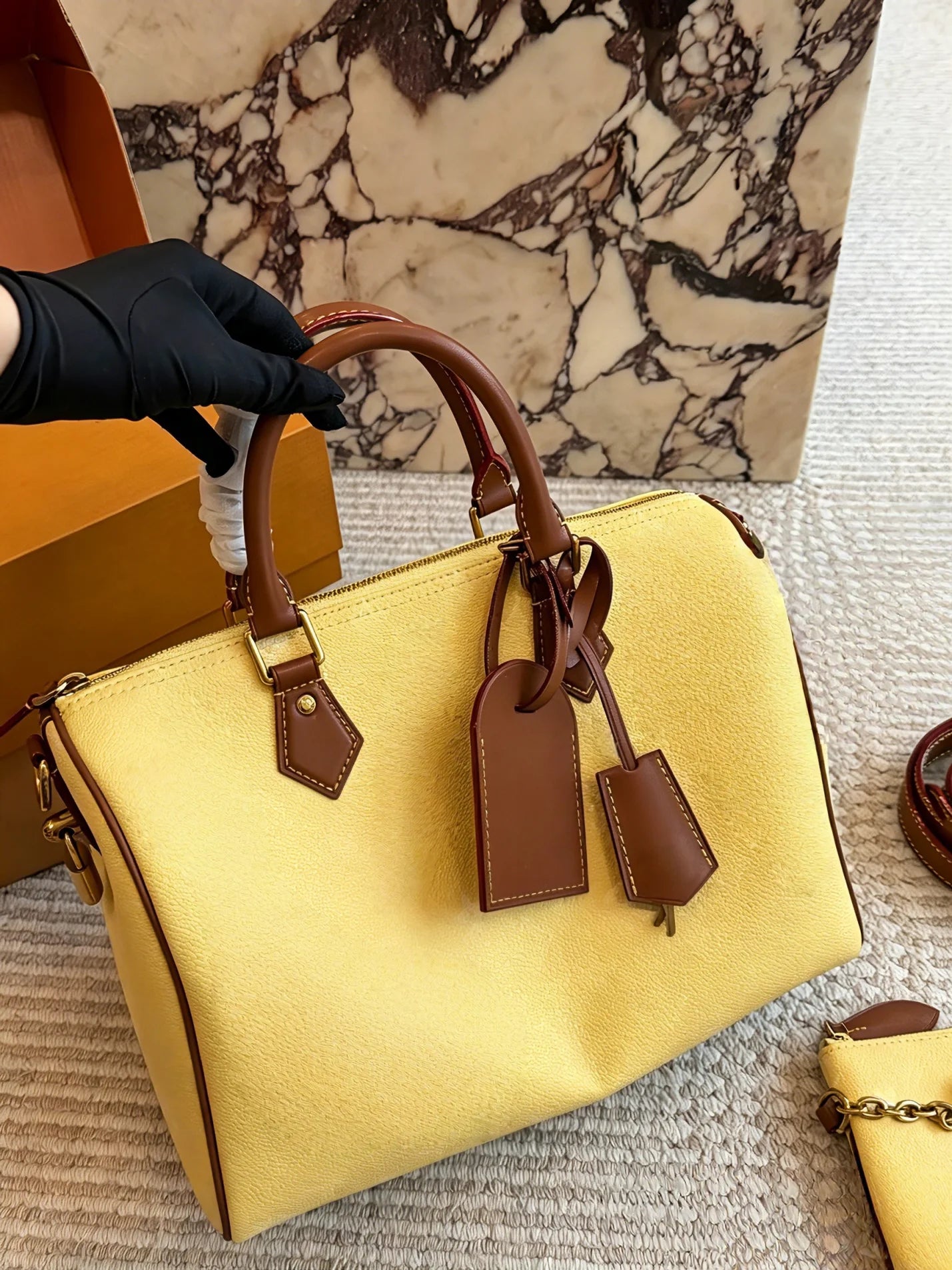 Color-Block Handbag Sweet Retro Women's Shoulder & Crossbody Bag Commuter Versatile 30cm