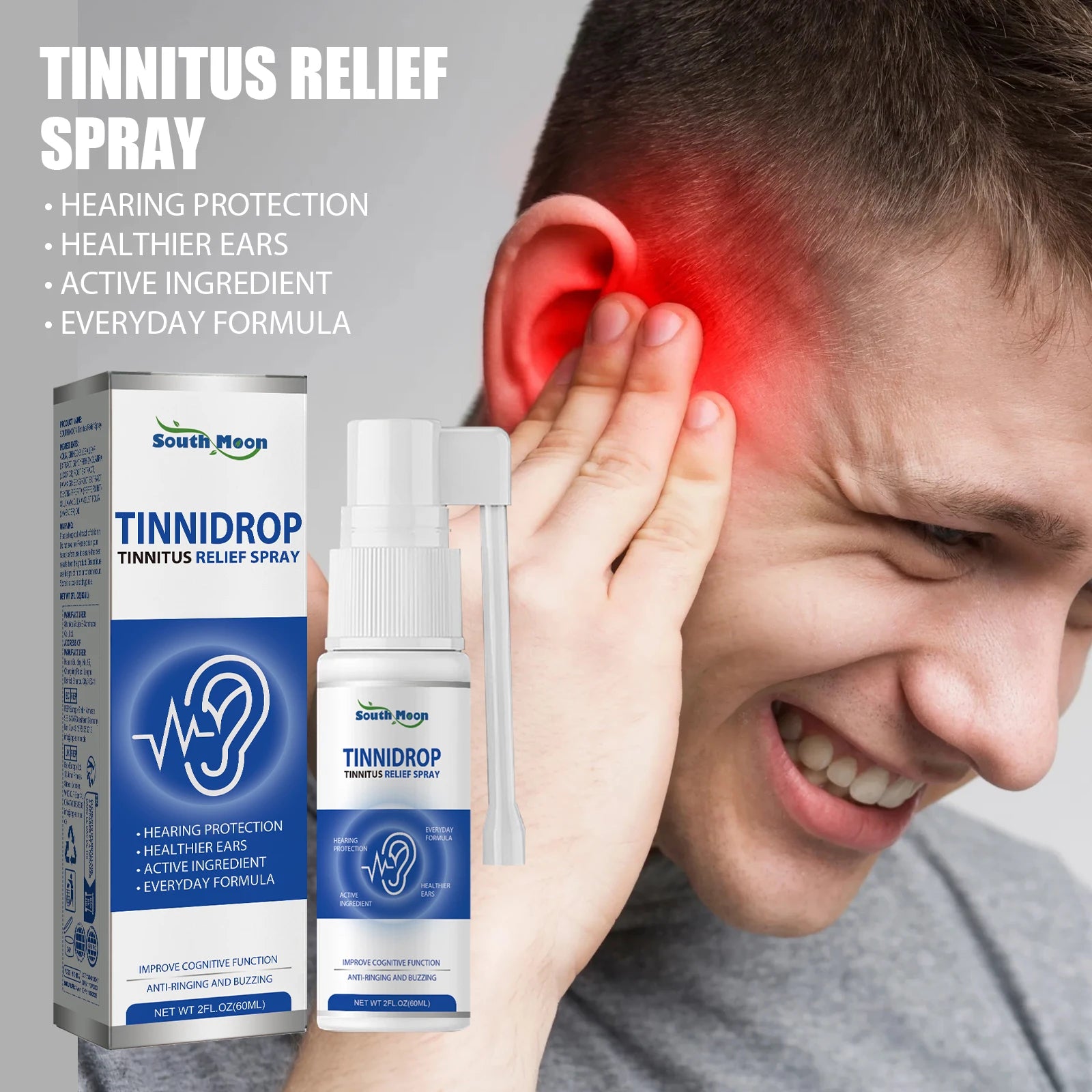 Ear Wax Remover Spray Soften Earwax Fresh Ears Improve Listening Clean Ear Canal Blockage Tinnitus Relief Spray