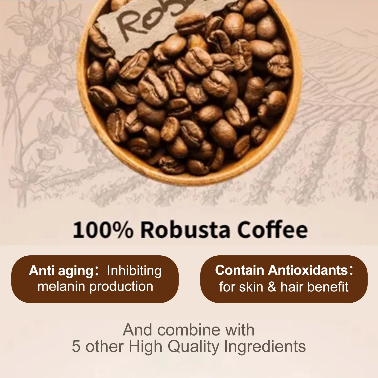 Collagen Coffee Tighten Thighs Abdomen Beauty Body Shape Curved Figure Antioxidant Refreshing Slimming Coffee