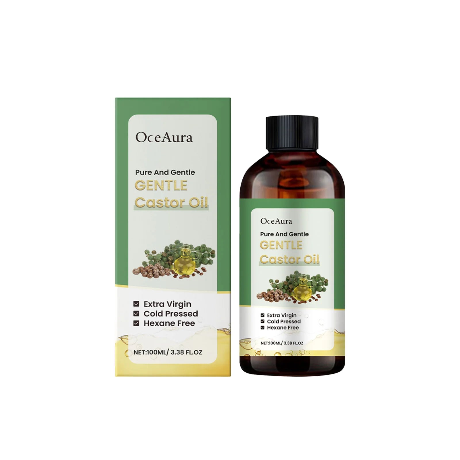 100ml Skin Care Castor Oil Nourish Replenish Moisturize Repair Hair Follicles Smooth Skin Tender Body Skin Essential Oil