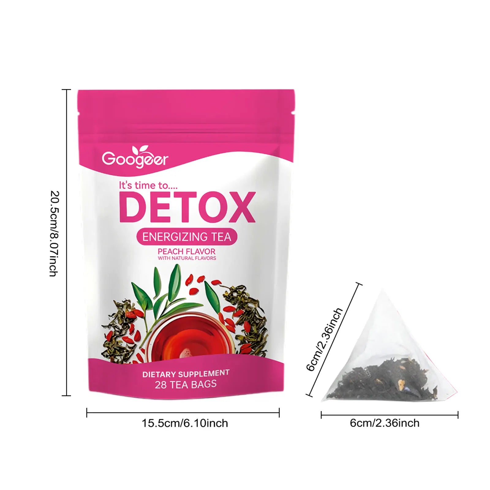 Googeer 28pcs Herbal Detox Tea Abdomen Relieve Detoxification Health Care Fat Burning