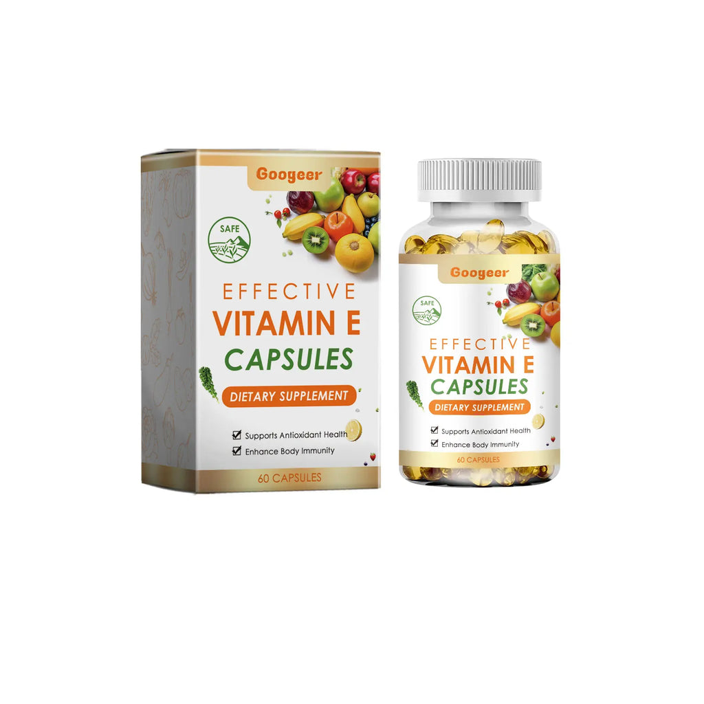 Googeer 60pcs Vitamin E Capsule Promote Digestion Help Blood Birculation Enhance Energy