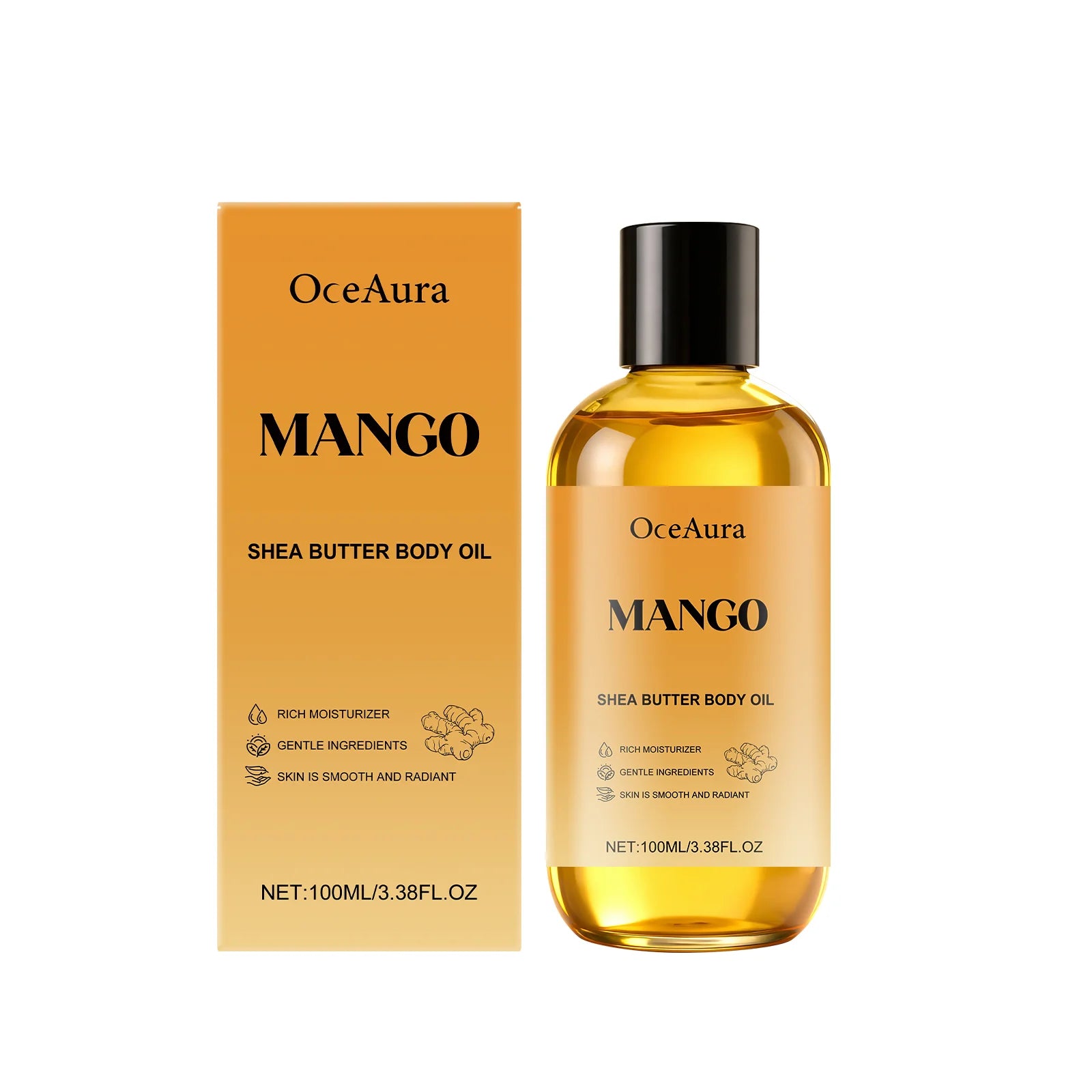 100mL Mango Shea Butter Body Oil, Deep Nourishment
