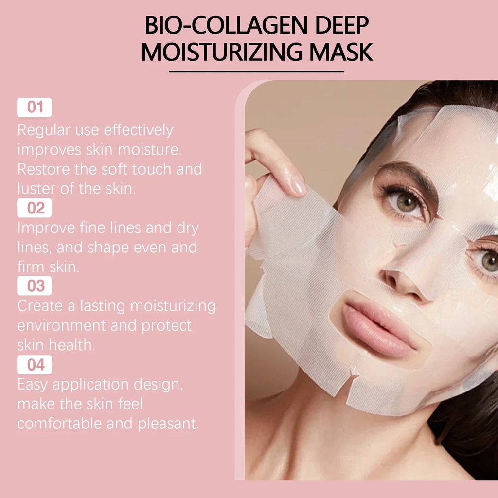 Bio-Collagen Hydrating Face Mask Repair Overnight Skin Deep Moisturizing Nourish Facial Care Collagen Skin Mask