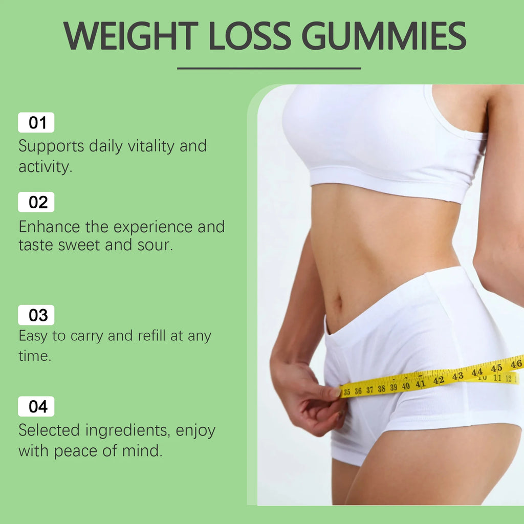 Slimming Body Gummies Fat Burner Energy Support Dietary Supplement Fruit Flavor Anti Cellulite Weight Loss Gummies