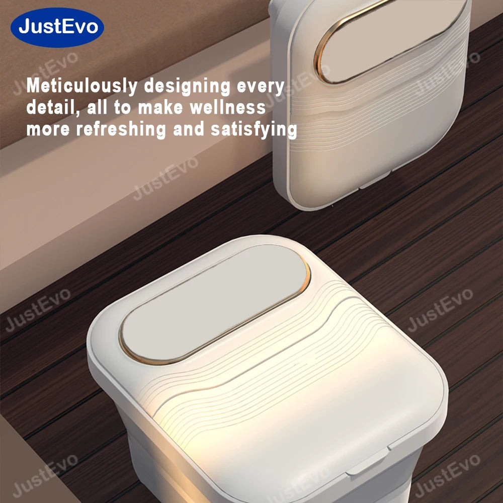 Foot bath bucket, foldable and portable foot soak tub