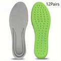 12 Pairs of Green Insoles, Replaceable Insoles, Fit The Feet