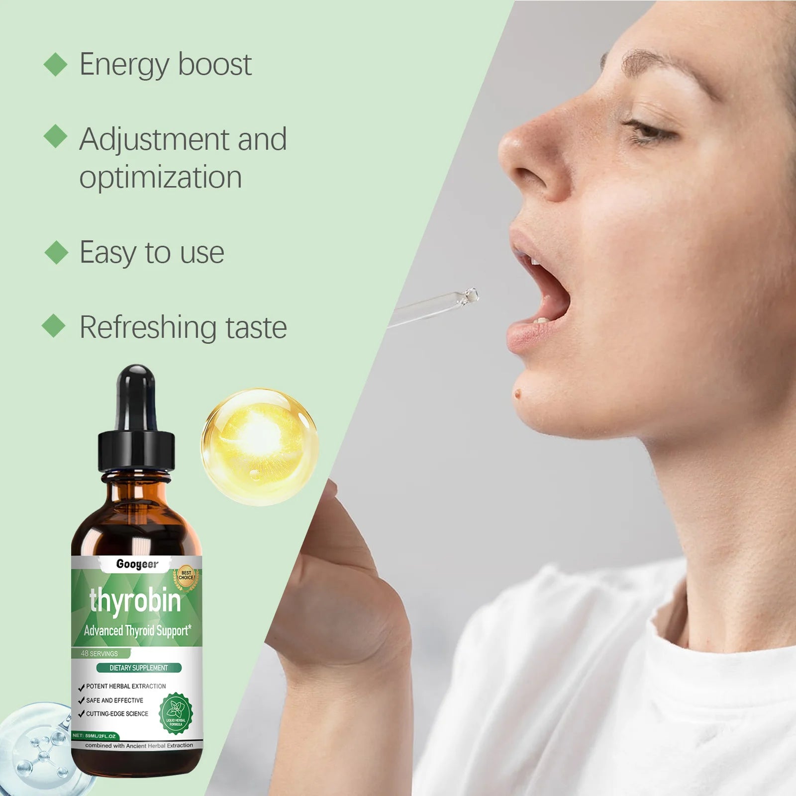 Thyroid Energy Drops B Vitamins Boost Vitality Enhance Energy Conversion Activate Body Function Support Metabolism