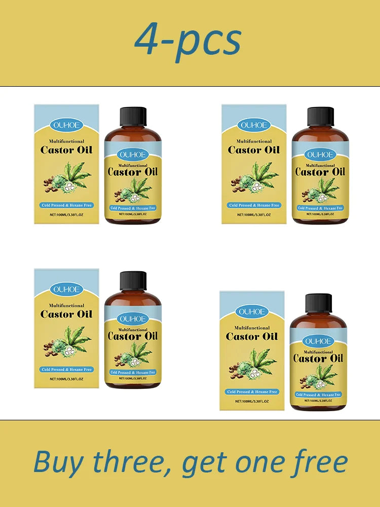 Castor Oil Moisturizing Relaxation Aromatherapy Body Massage Oil Suitable For Hair Eyelashes Eyebrows Daily Care Supplies