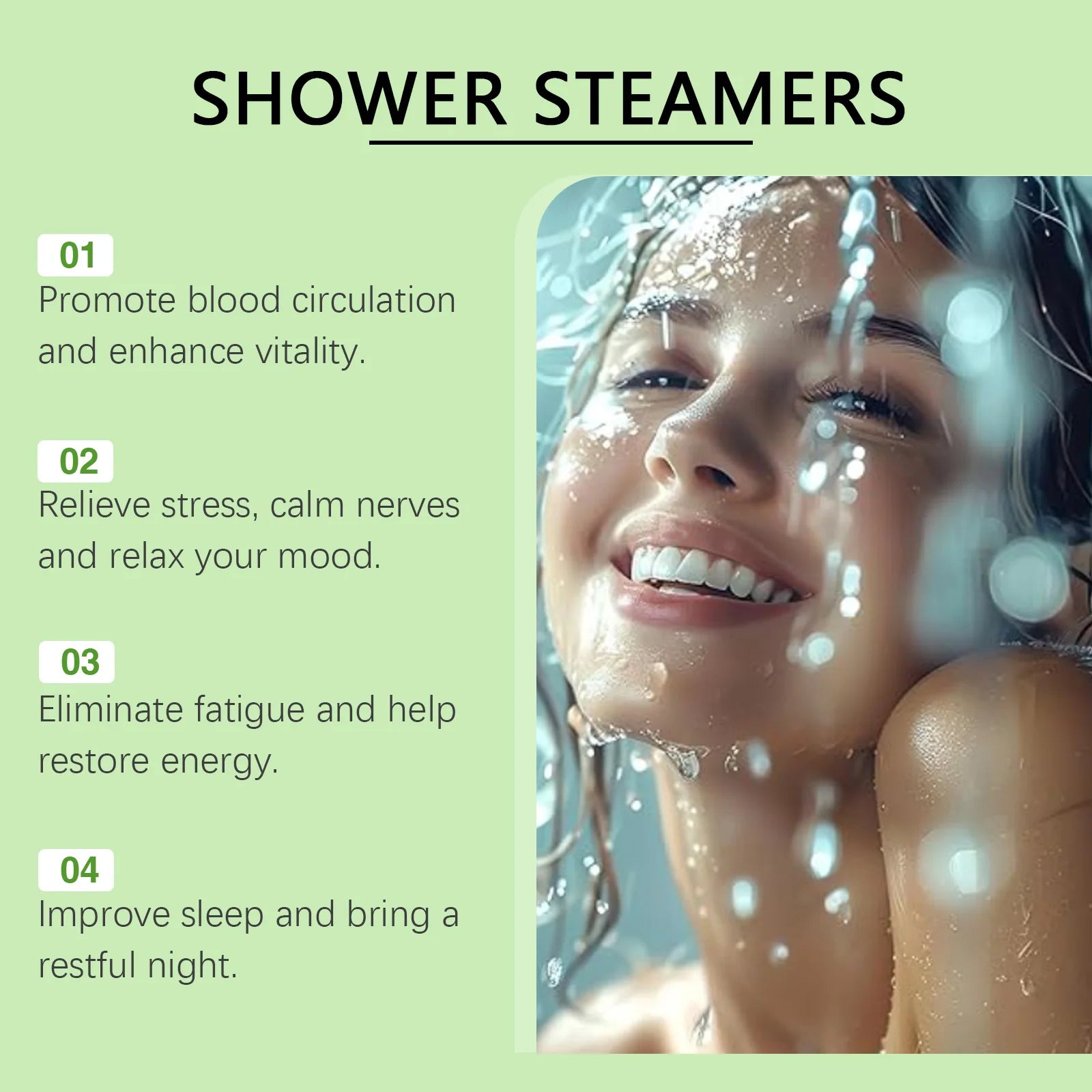 Body Shower Steamers Mint Scent Lasting Fragrance