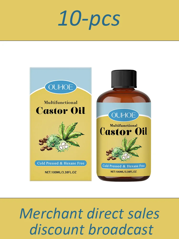 Castor Oil Moisturizing Relaxation Aromatherapy Body Massage Oil Suitable For Hair Eyelashes Eyebrows Daily Care Supplies