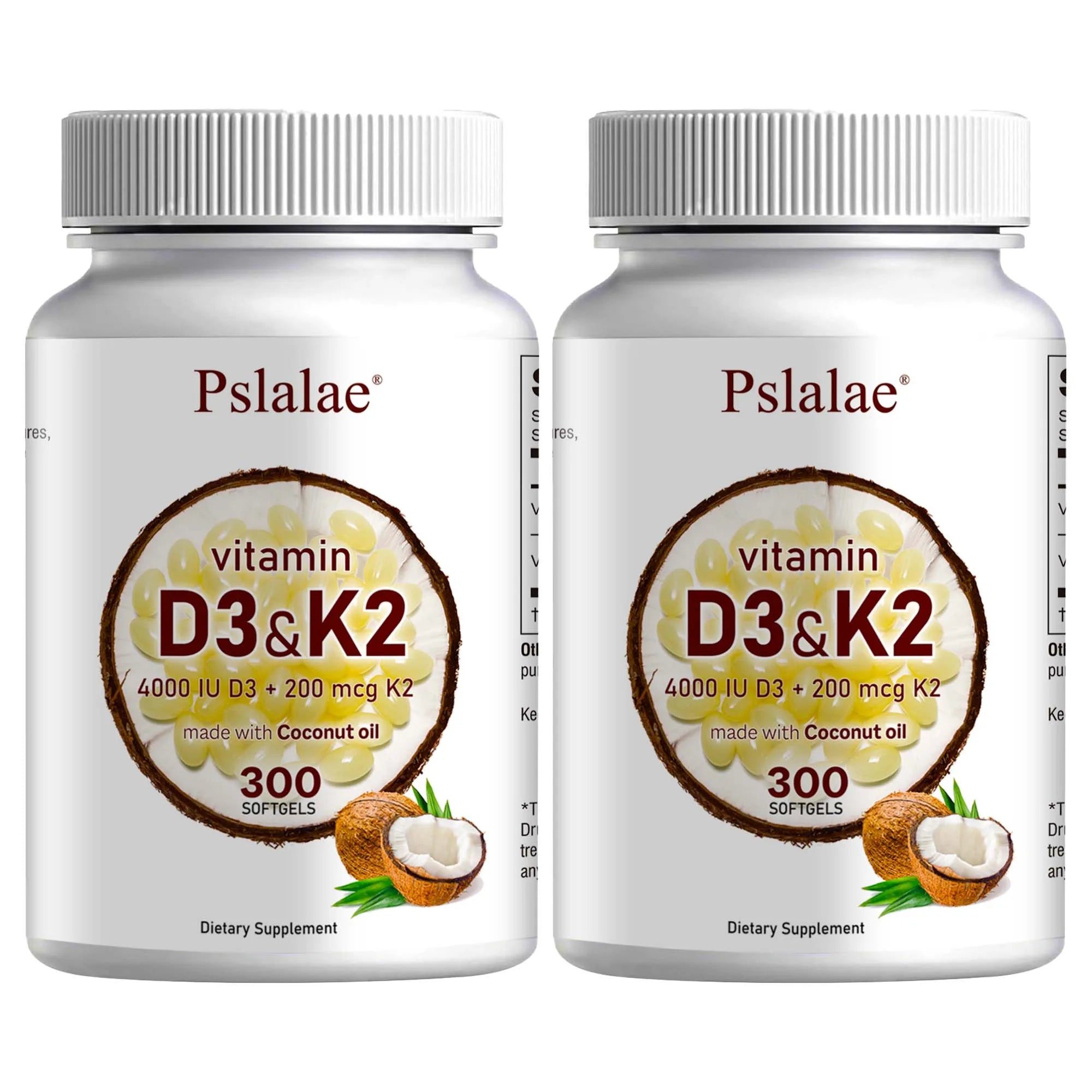 Vitamin D3 and K2 Softgels - Promotes Absorption, Digestion- 300 Softgels
