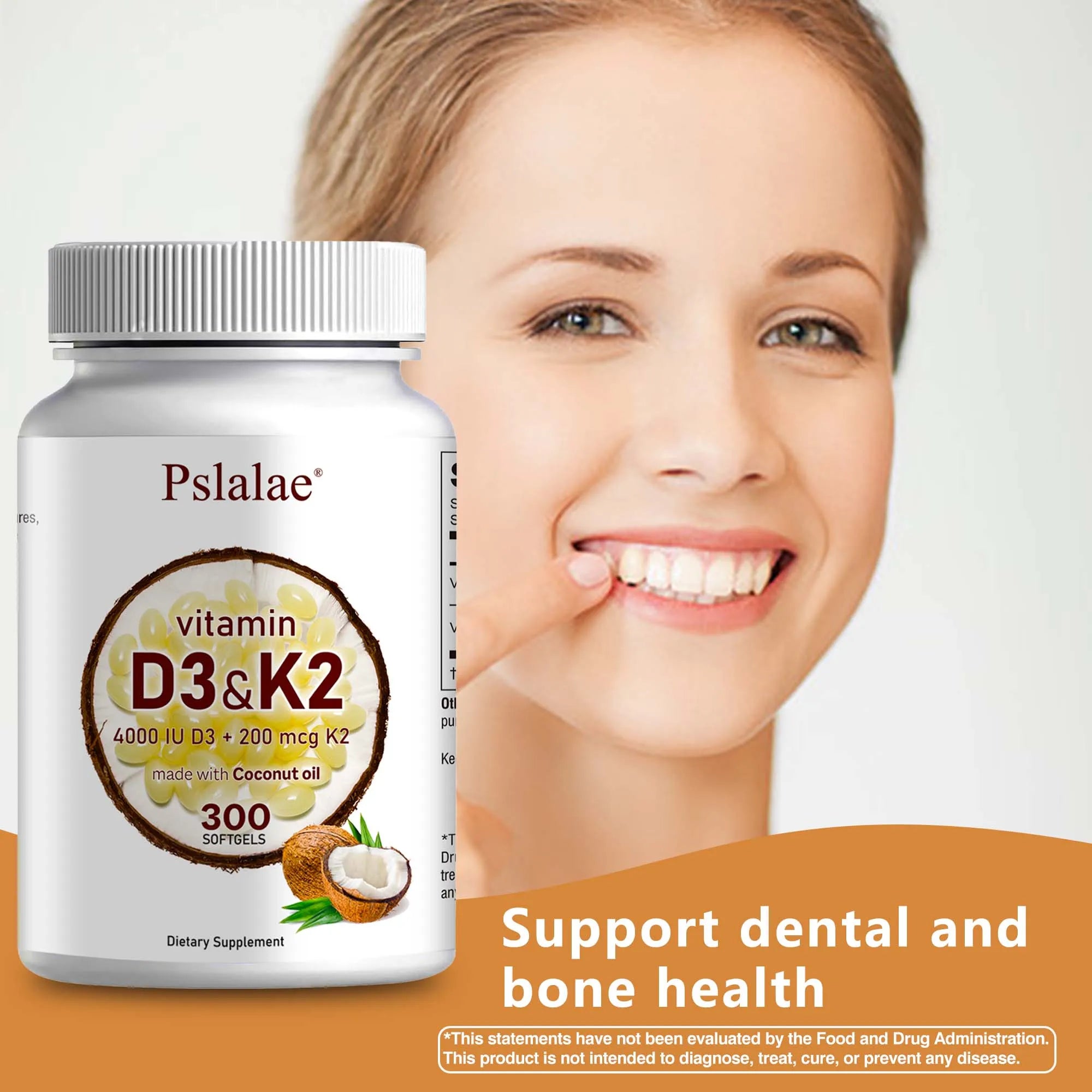 Vitamin D3 and K2 Softgels - Promotes Absorption, Digestion- 300 Softgels
