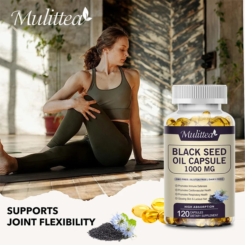 Mulittea Vitamin B Complex Capsule (B12, B1, B2, B3, B5, B6, B7, B9, Folic Acid & Biotin) Reduce Stress & Supports Better Moods