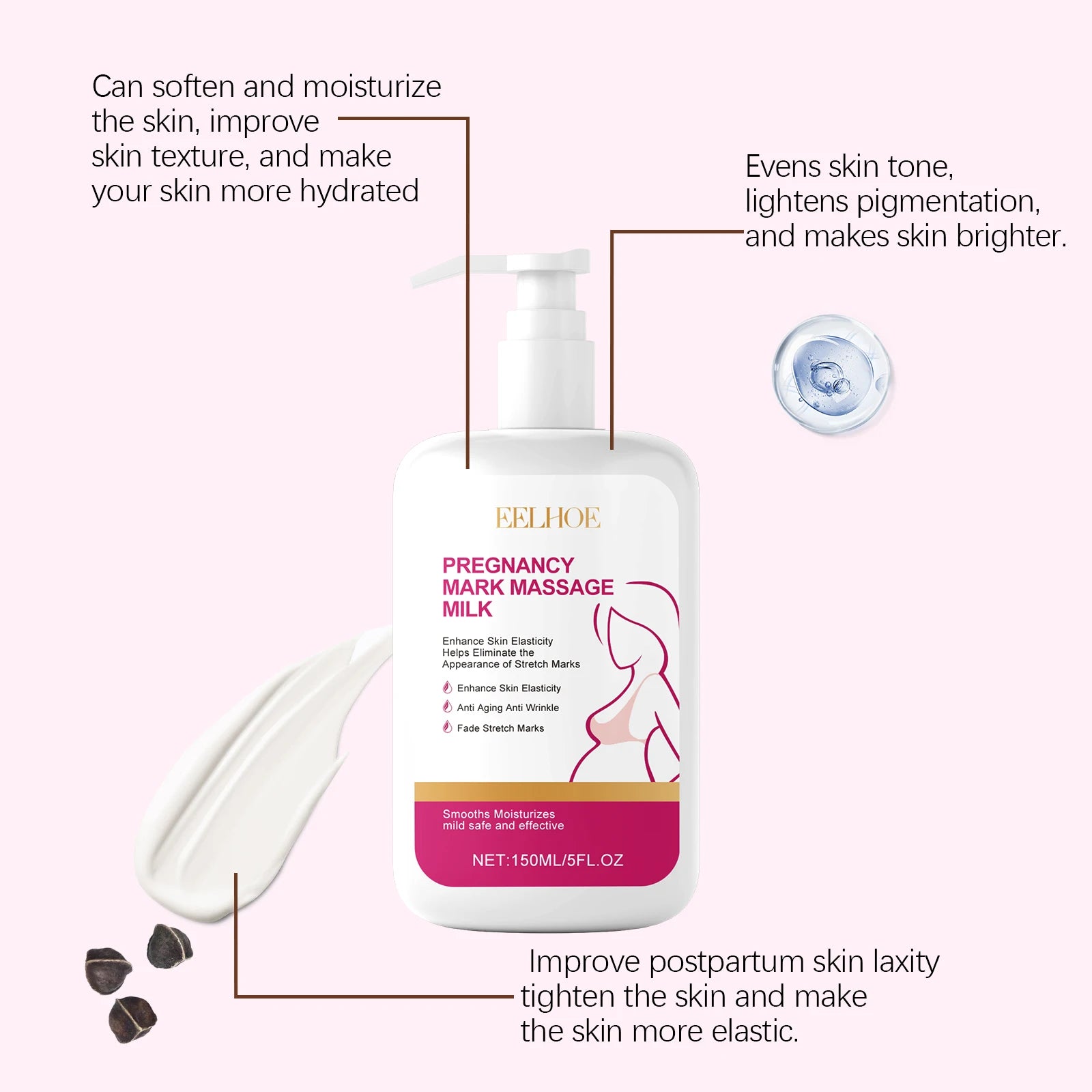 Stretch Marks Removal Lotion Pregnancy Skin Care Smooth
