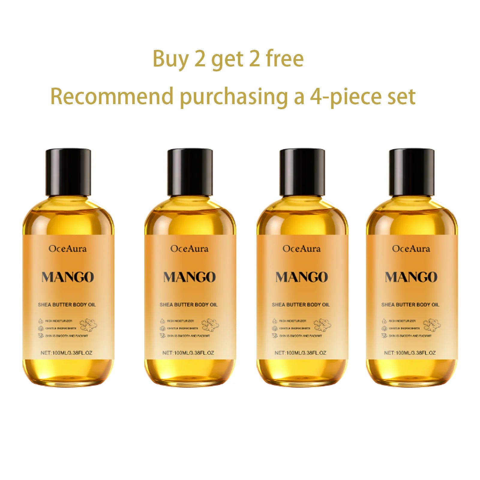 100mL Mango Shea Butter Body Oil, Deep Nourishment