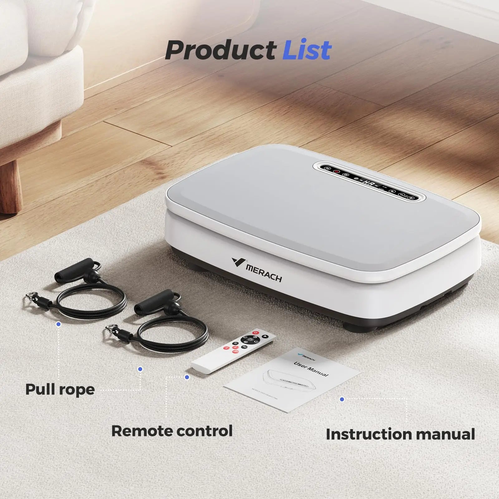 Vibration Plate Exercise Machine with Light Whole Body Workout Power Vibrate Platform Vibration Plate