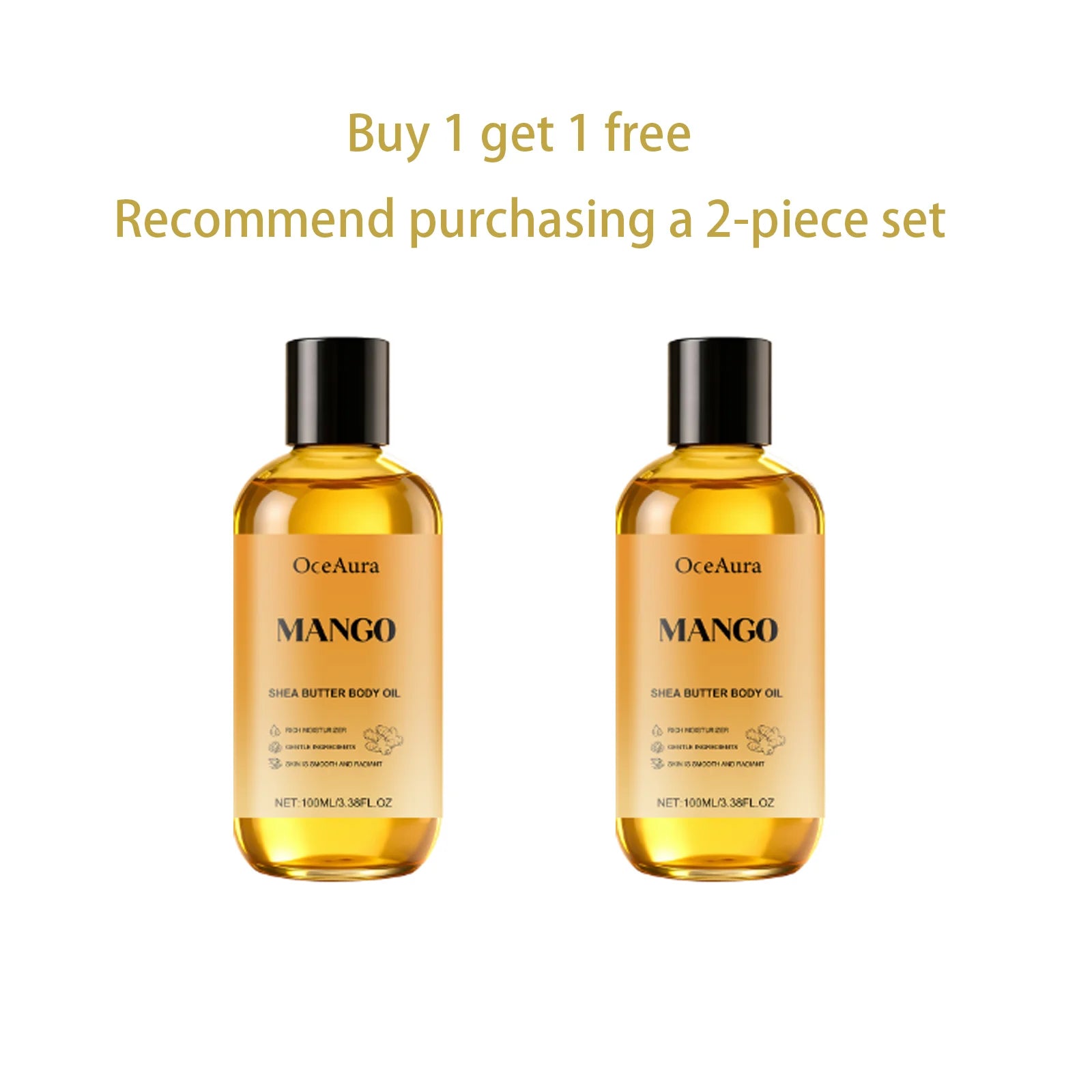 100mL Mango Shea Butter Body Oil, Deep Nourishment