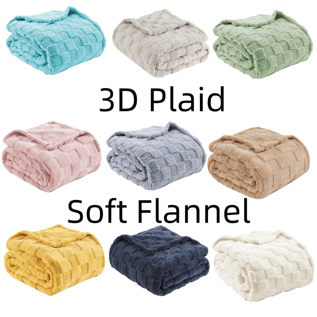 Lightweight Fluffy Blanket, Soft Fleece Throw for Sofa Bed, Cozy Plush Blanket for All Seasons, Machine Washable.