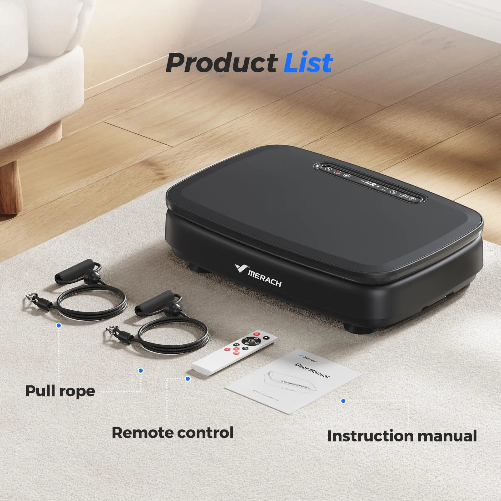 Vibration Plate Exercise Machine with Light Whole Body Workout Power Vibrate Platform Vibration Plate