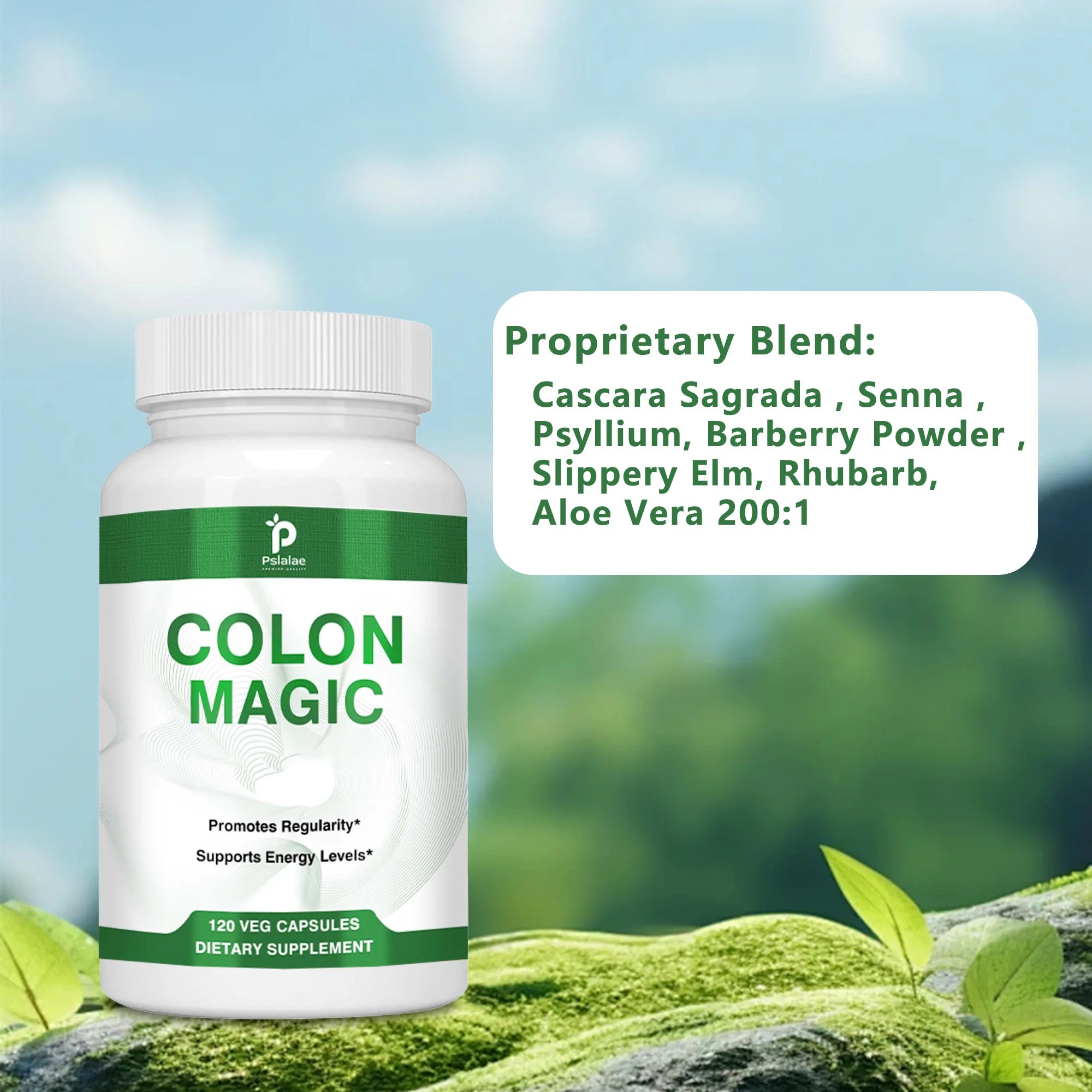 Colon Detox And Cleanse Health Food Supplement Capsules with Psyllium Husk to Relieve Bloating And Constipation