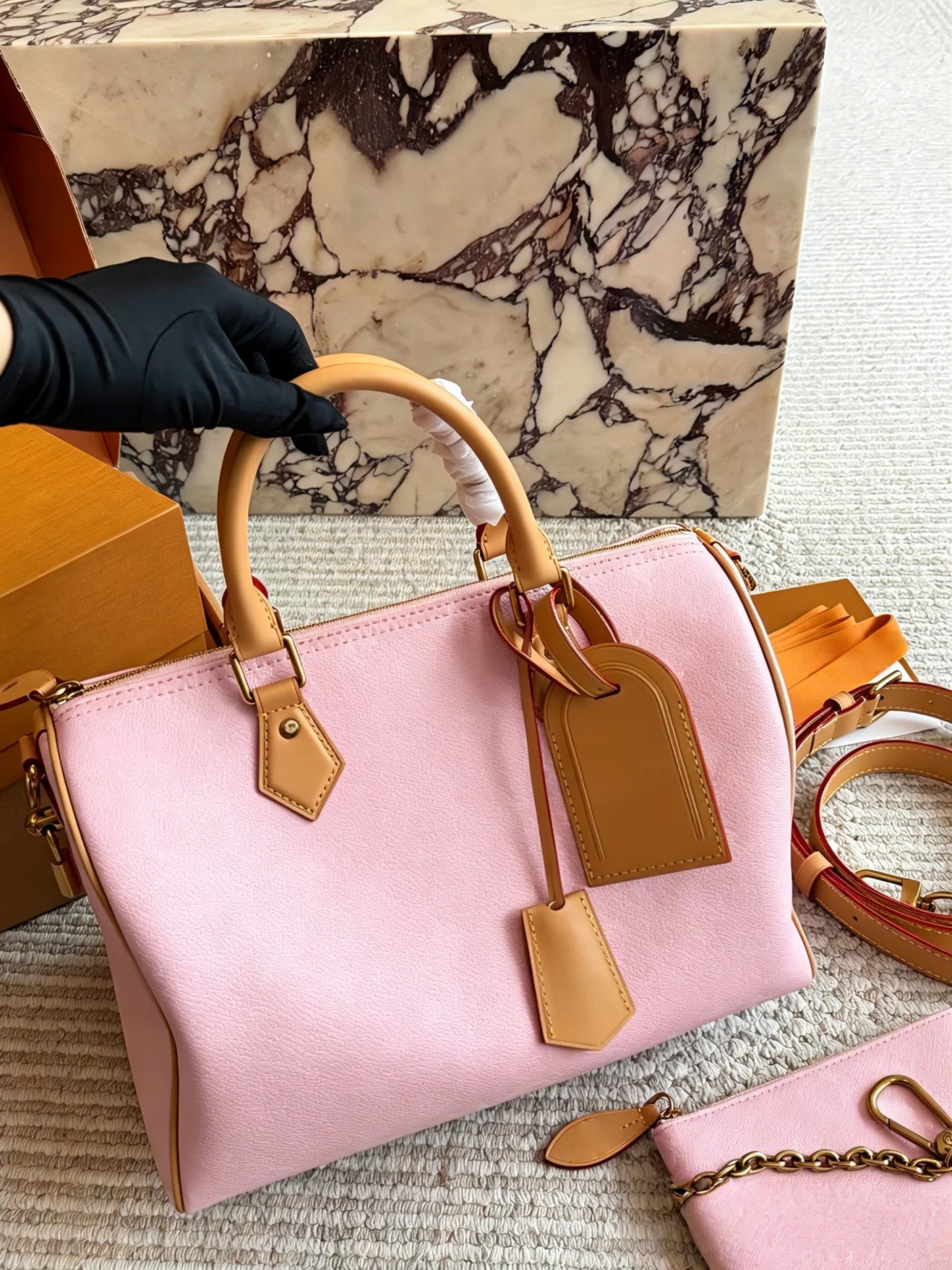 Color-Block Handbag Sweet Retro Women's Shoulder & Crossbody Bag Commuter Versatile 30cm