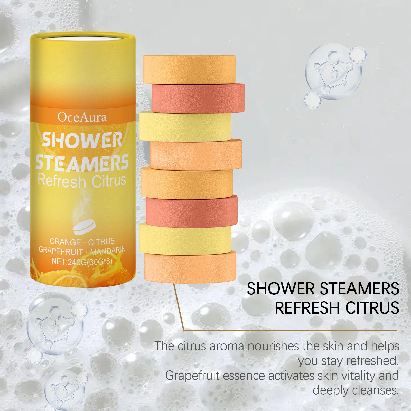 Shower Steamers, Refresh Citrus, Fresh Aroma