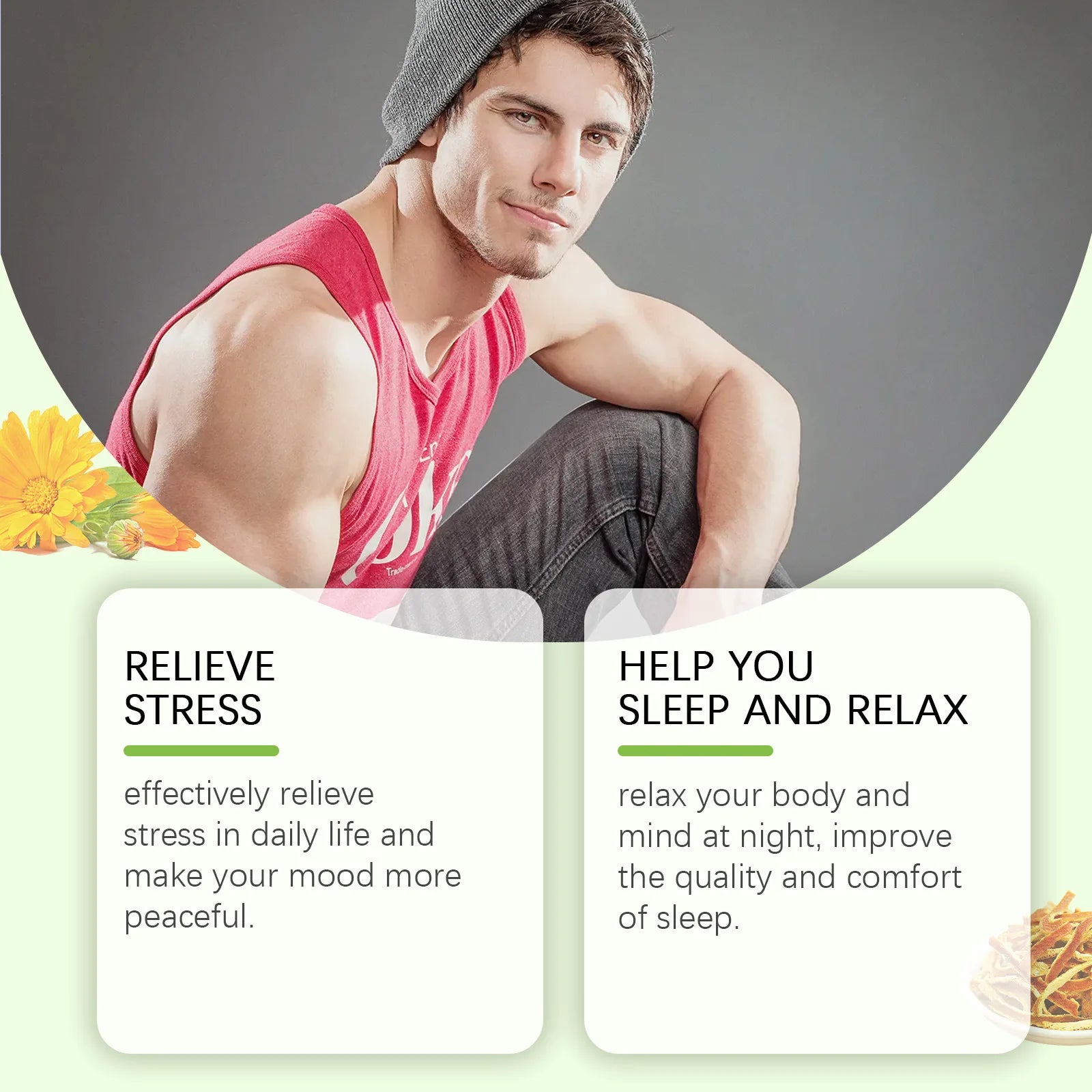 Natural Chamomile Bags Stress Relief Relaxing Body Better Sleep Peace Mind Reduce Worry Natural Herbal Plants Blend