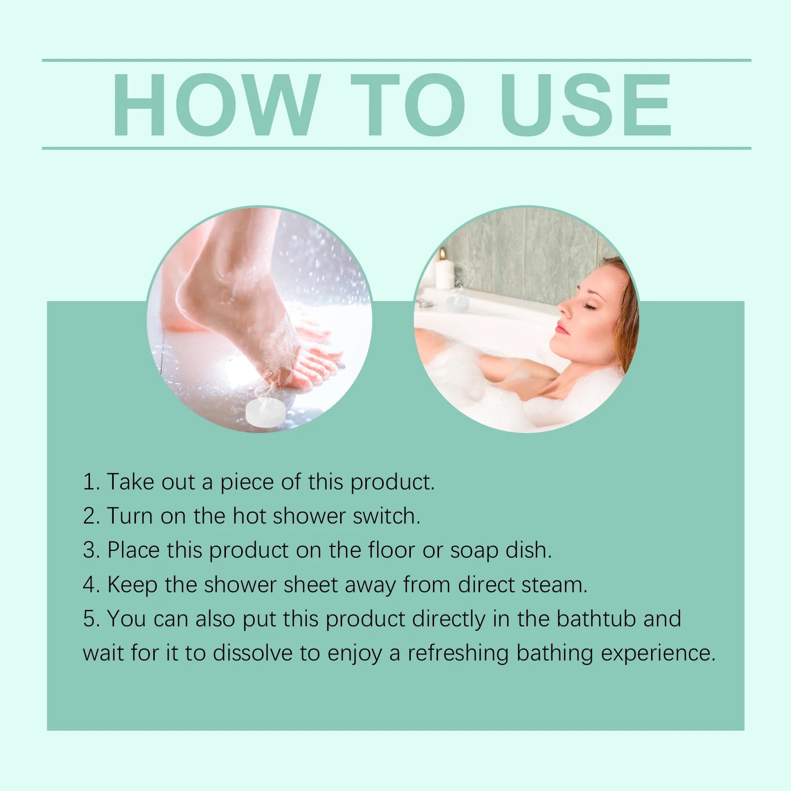 Body Shower Tablets Gentle Cleaning Body  Lasting Fresh Fragrance