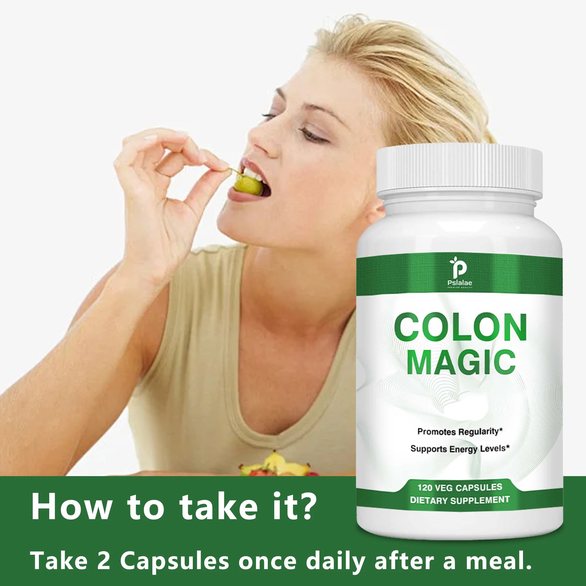 Colon Detox And Cleanse Health Food Supplement Capsules with Psyllium Husk to Relieve Bloating And Constipation