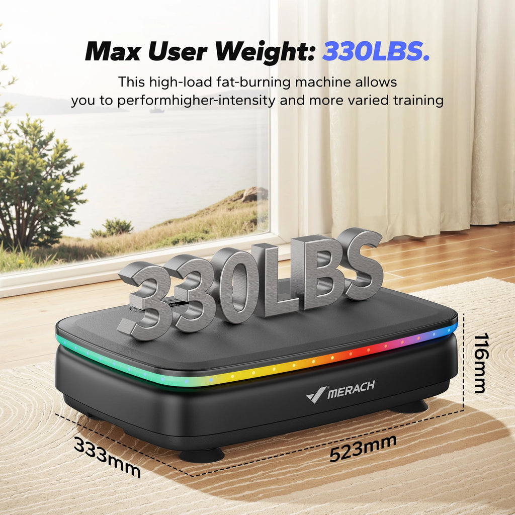 Vibration Plate Exercise Machine with Light Whole Body Workout Power Vibrate Platform Vibration Plate