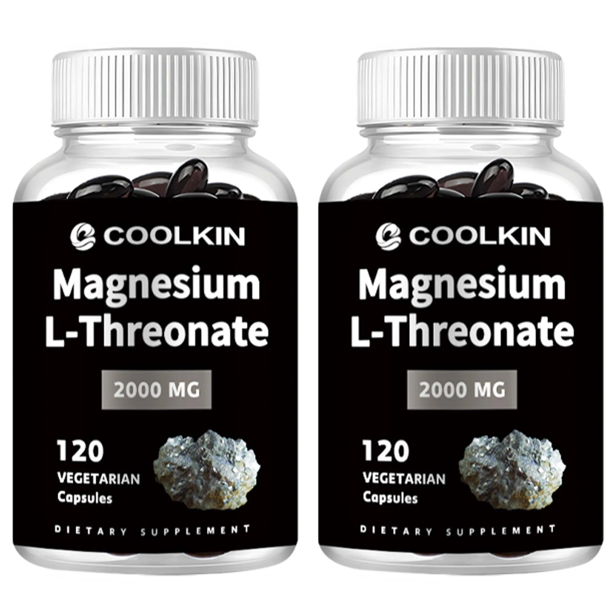 Magnesium L-Threonate -  Enhances Memory and Concentration, and Improves Sleep Quality - 120 Capsules