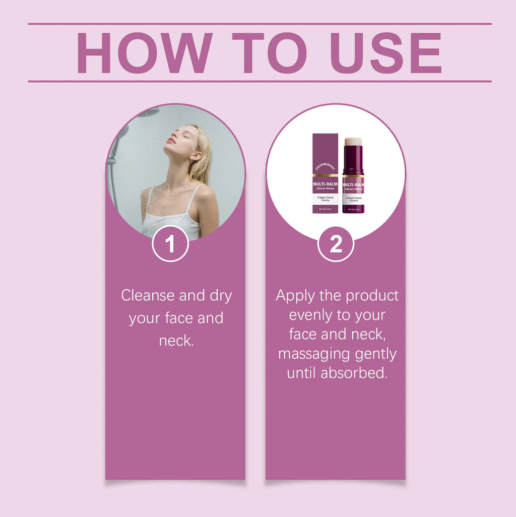 Anti-Aging Calcium Multi Balm Hydrating Firming Volume Soothing Dryness Repair Brighten Deep Moisturizing Cream Stick