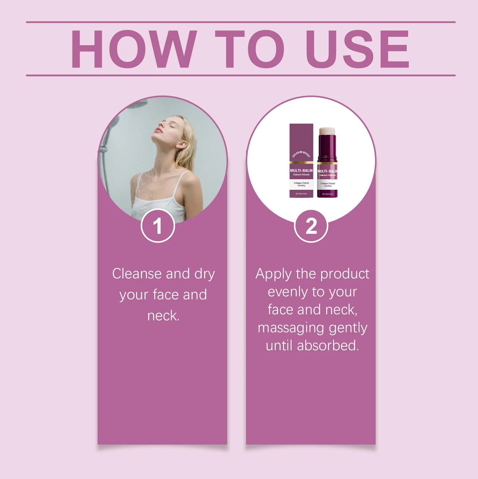 Anti-Aging Calcium Multi Balm Hydrating Firming Volume Soothing Dryness Repair Brighten Deep Moisturizing Cream Stick