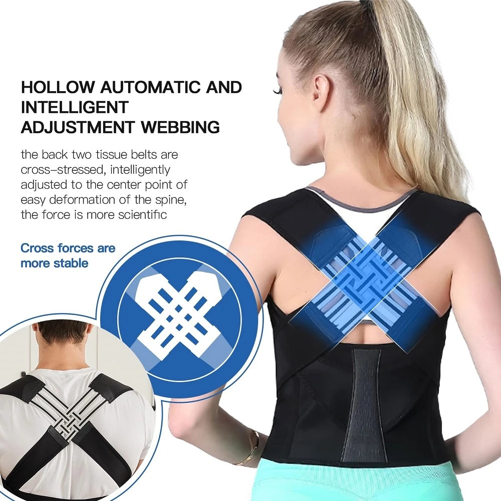 Back Brace Posture Corrector for Women and Men, Shoulder Back Support Upper and Lower Pain Relief