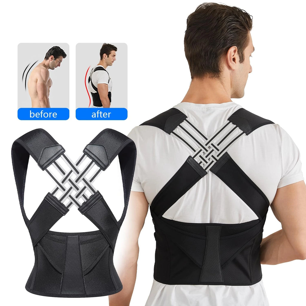 Back Brace Posture Corrector for Women and Men, Shoulder Back Support Upper and Lower Pain Relief