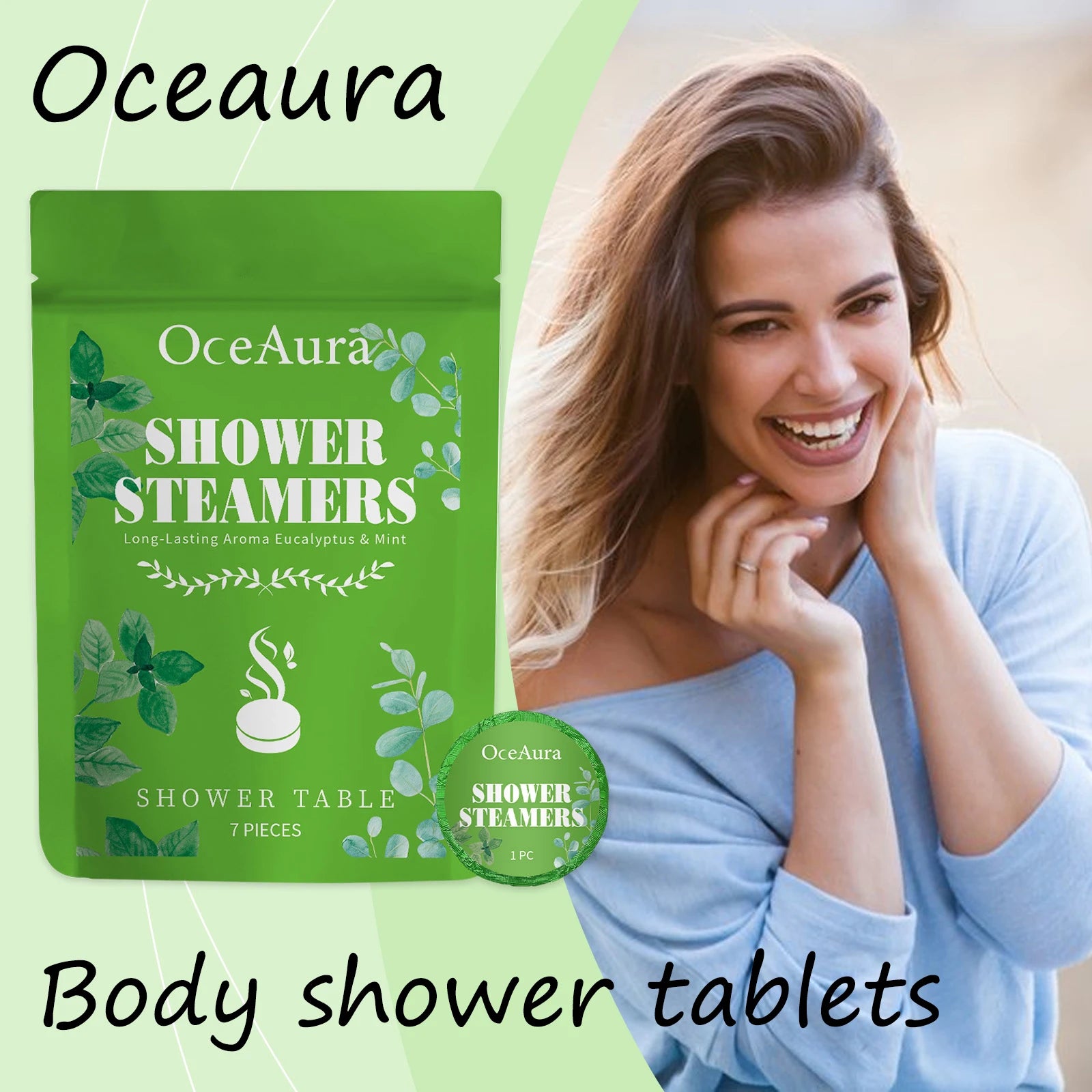Body Shower Steamers Mint Scent Lasting Fragrance