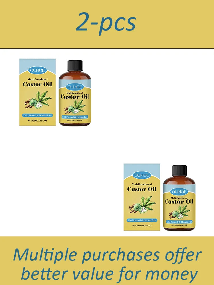Castor Oil Moisturizing Relaxation Aromatherapy Body Massage Oil Suitable For Hair Eyelashes Eyebrows Daily Care Supplies