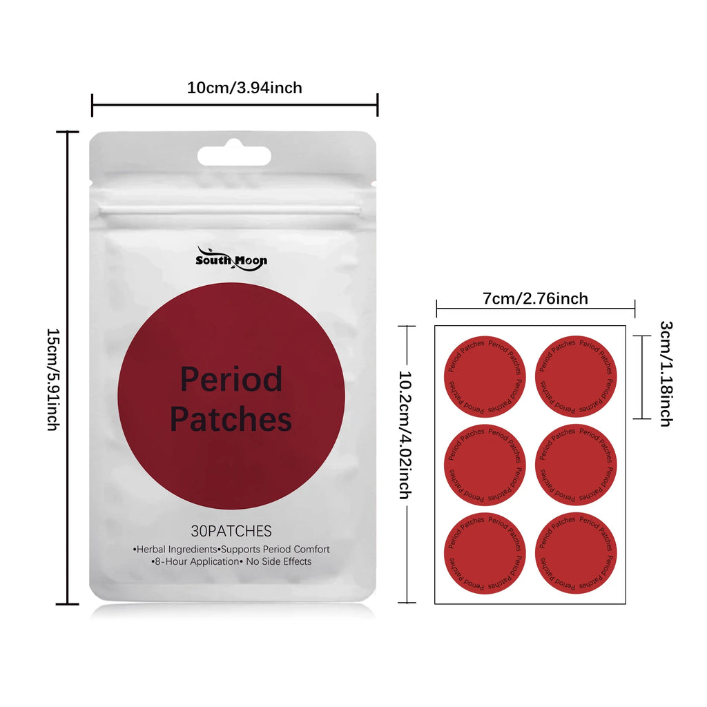 30pcs Women's Menstrual Care Patch Gentle Moisturizing Soothing Female Abdominal Skin Care Patch
