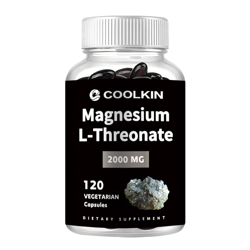 Magnesium L-Threonate -  Enhances Memory and Concentration, and Improves Sleep Quality - 120 Capsules