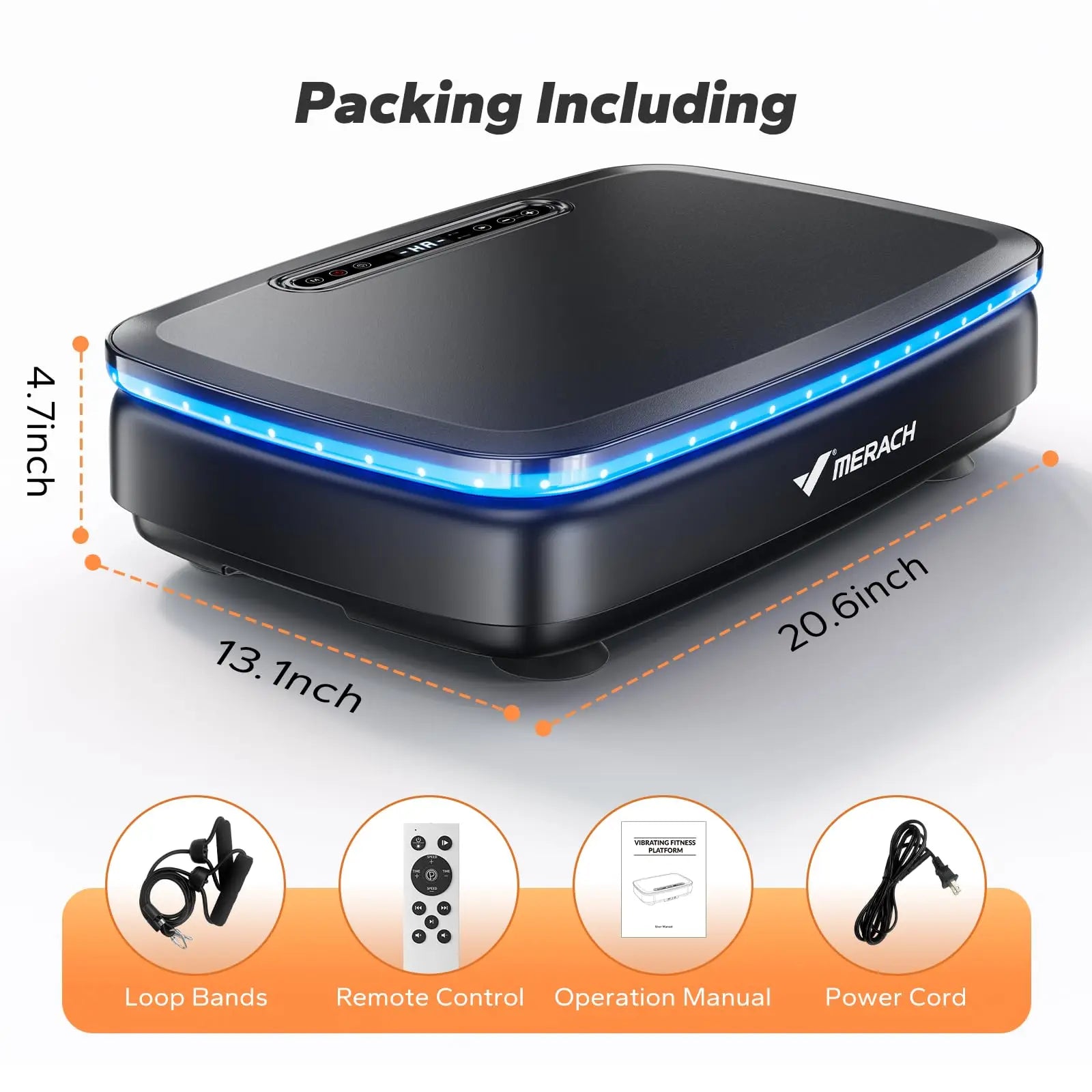 Vibration Plate Exercise Machine with Light Whole Body Workout Power Vibrate Platform Vibration Plate