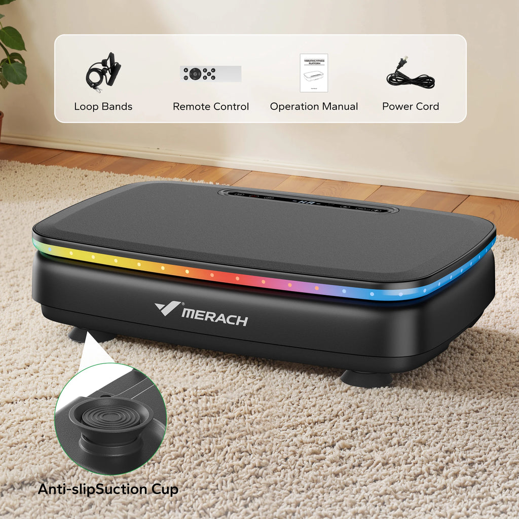 Vibration Plate Exercise Machine with Light Whole Body Workout Power Vibrate Platform Vibration Plate